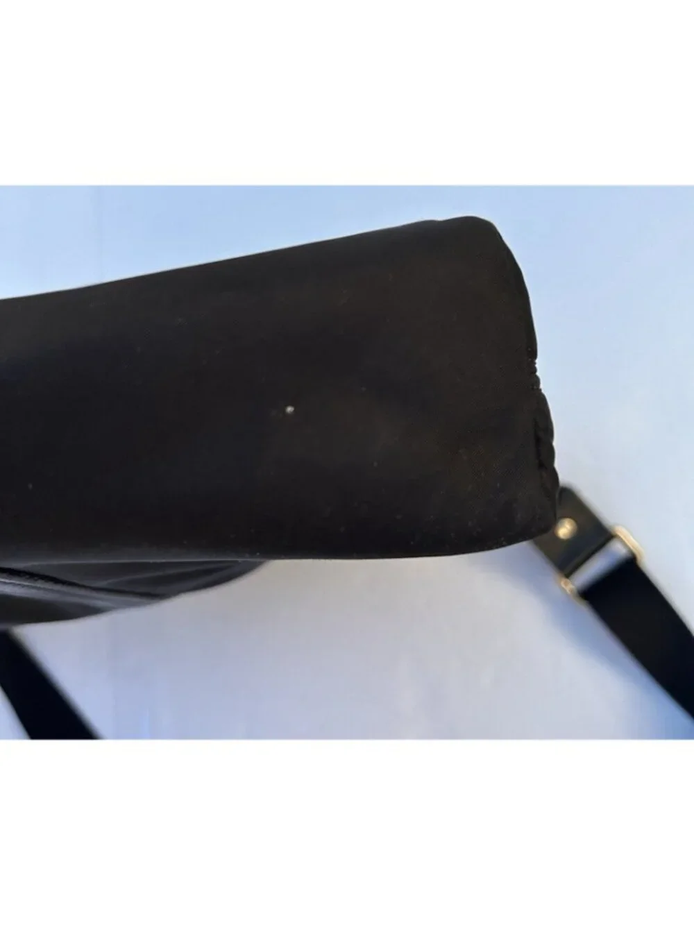 Kate Spade New York Black Laptop Bag Leather Trim Nylon Travel Business Resort